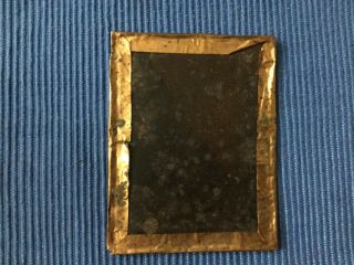 Antique 1800 ' s Ambrotype Civil War Era Glass B&W Photo In Copper Metal Frame 3