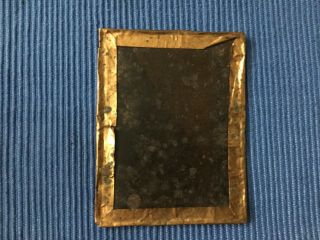 Antique 1800 ' s Ambrotype Civil War Era Glass B&W Photo In Copper Metal Frame 4