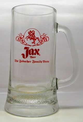 Jax Beer - Large Glass Mug - The Fabacher Family Brew