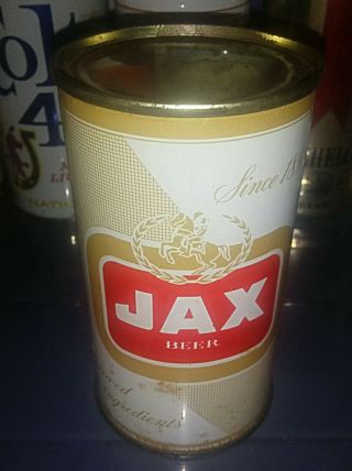 Vintage Jax Flat Top 12oz.  Beer Can Orleans Bottom Opened