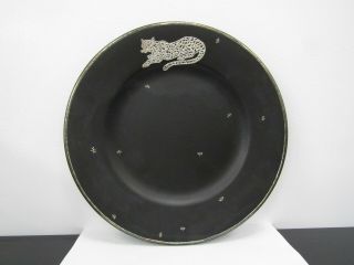 Emilia Castillo Black Jaguar Sterling Silver Inlay 11.  5 " Dinner Plate (1/2)