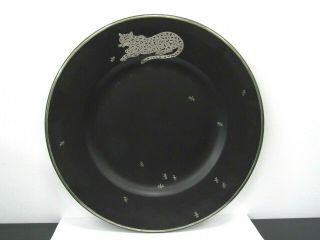 Emilia Castillo Black Jaguar Sterling Silver Inlay 11.  5 " Dinner Plate (2/2)