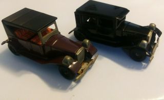 Pair Vintage Marx " Untouchables " Rolls Royce & Touring Cars Tin Friction