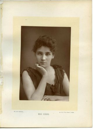 Vintage Cabinet Card W & D Downey Elizabeth Robins Actress,  Playwright,  Novelist