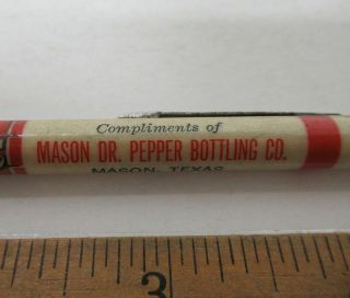 Vintage DR PEPPER Mason TX Texas Bottling Co Advertising Pencil Soda Pop yz3002 3