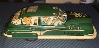 1953 Marx " Dick Tracy " Police Riot Car Tin Friction Toy - Well