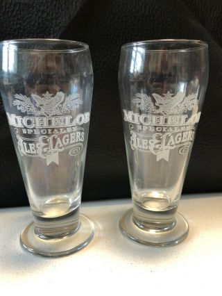 Michelob Specialty Ales And Lagers Beer Glasses Set Of 2