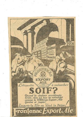 1922 Frontenac Export Ale (canada) - When It 