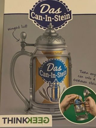 Das Can - In - Stein Hinged Lid - Turns 12 oz Can into German Stein - Think Geek 2