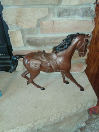 Vintage Marx Johnny West Flame Horse With Tack