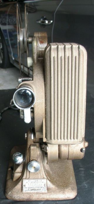 Vintage Keystone A - 82 16mm Movie Projector W/ Empty 16 Mm Reel,  No Case