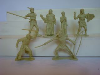 Marx Robin Hood Play Set / Complete Set Of 6 54mm Character Figures
