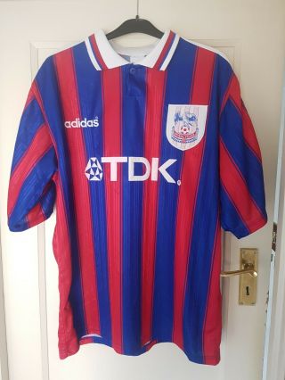 Adidas Crystal Palace F.  C 1997 Home Shirt.  Size L.  Vintage,  Retro,  Classic