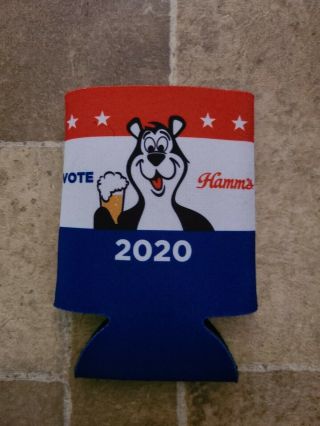 Hamms Beer Bear Vote Hamms 2020 Can Bottle Koozie Game Room Man Cave