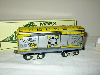 Marx Trains Six Inch 8 Wheel No.  7602 - Y2k Gold Bullion Box Car