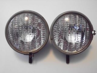 Old Vintage Pair Ford 8n 9n Tractor Mounted Headlights With 6v Bulbs,  Rat Rod