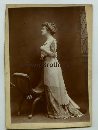 Vintage 1911 Elsie Ferguson Broadway Cabinet Card Photo By White Studio