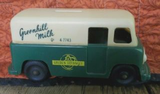 Vintage Greenhill Milk,  Golden Guernsey Plastic Bank Truck Toy