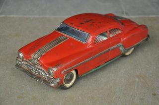 Vintage Fine Red Litho Marto Brand Friction Car Tin Toy
