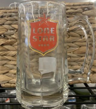 Lone Star Beer Mug Heavy Glass 5 - 7/8 Inch,  Brewsky,  Bar