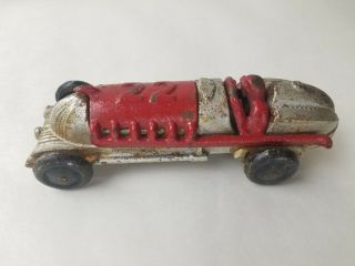 Vintage Hubley Red Cast Iron Indy Racer 22