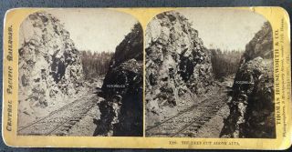 Houseworth Of San Francisco Ca Stereoview Central Pacific Railroad Deep Cut Alta