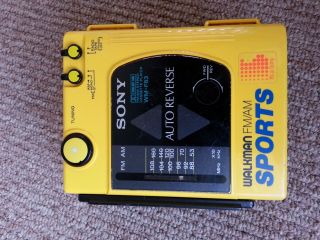 Vintage Retro Sony Sports Walkman Waterproof Stereo Cassette Player Model Wm - F63