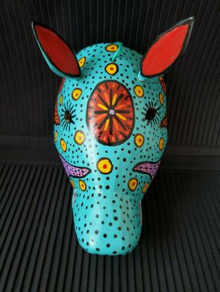 Primitive Mexican Folk Art,  Hand Carved/painted Wood,  Animal Mask