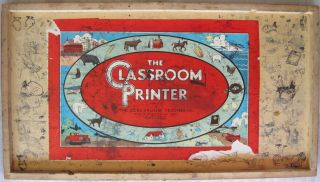 Vintage Classroom Printer Rubber Stamp Set - 1923 W.  Manual