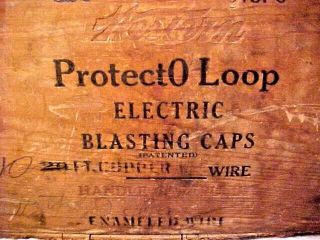 Vintage Western Blasting Caps Box No.  6 Wood Railroad,  Mining,  Military Caps Box 3