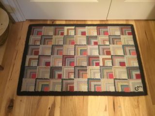 Vintage Claire Murray Rug 100 Wool 26” X 58”