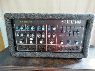 Vintage Fender Sunn Sx4150 - B Mixer Amp Pa Sound System With Eq