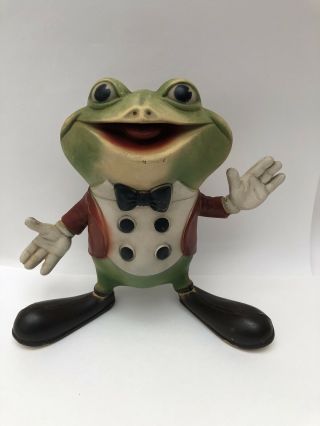 Vintage 1948 Froggy The Gremlin Squeeze Toy Frog Rempel Ed Mcconnell Akron Oh 9 "