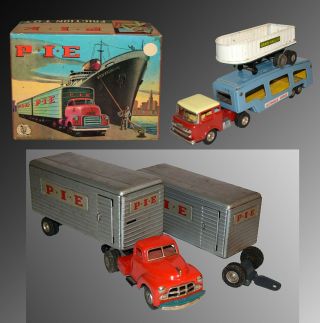 Boxed Japanese Tin P.  I.  E.  Express Truck By Sss Plus More -