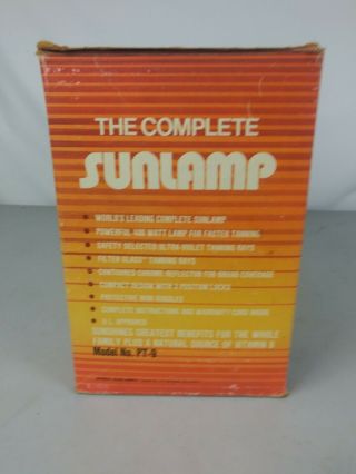 Vintage 1980 Sperti Sun Valley Sunlamp Model PT - 9 w Orig Box. 3