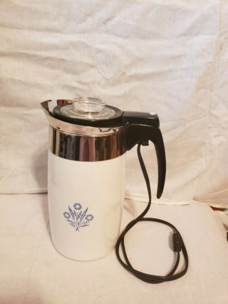 Vintage Corning Ware 10 Cup Electric Coffee Percolator