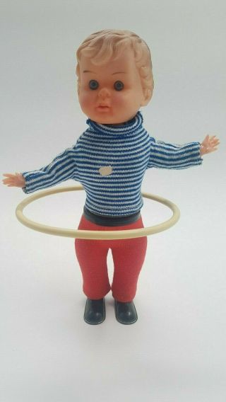 Tin Toy Wind Up Hula Hoop Boy (usually A Girl) - -