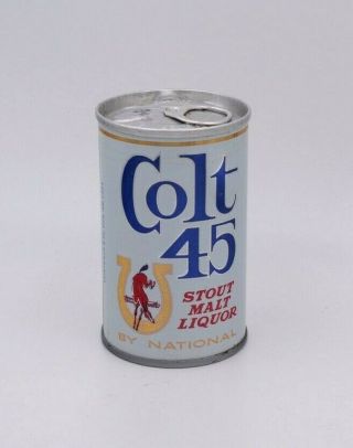 Minty Colt 45 Stout Malt Liquor Tall 8 Oz,  National Brewing,  Bottom Opened
