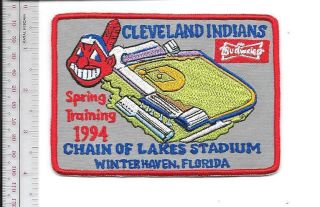 Beer Baseball Cleveland Indians & Budweiser Spring Training 1994 Promo Patch