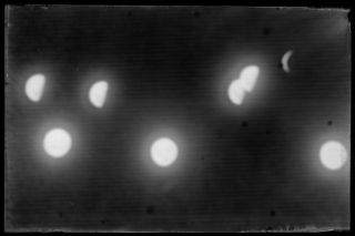 Antique Glass Negative / The Moon / Set Of 3 / Japanese / C.  1930s
