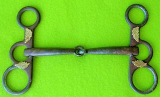 Quality Vintage Handmade Silver Mounted Sweet Iron Argentine Colt Snaffle Bit Nr