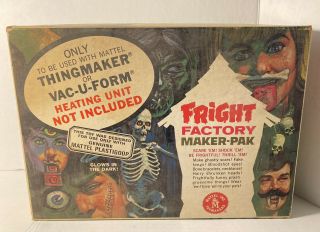 Vintage Mattel Fright Factory Thingmaker 1966 Maker Pak W Instructions Goop