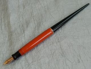 Vintage Parker Pen Duofold Fountain Desk Pen Black Taper 04 - R