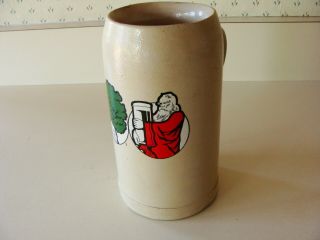 Vintage German Stoneware Beer Mug Great Logo 