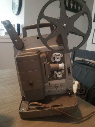 Vintage Bell & Howell 8mm Movie Projector Model 253 Ax Great Bulb