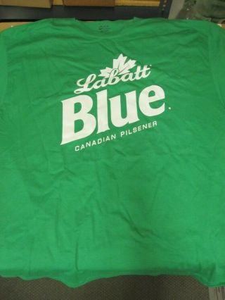 Labatt Blue Canadian Pilsner Beer Tee - Shirt X - Large Stock Flawless
