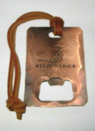 Silo Ridge Solid Copper Bottle Opener Seamus Golf Hand Crafted Case Stockton