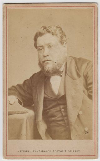 Clergy Cdv Photo - Charles Spurgeon,  Baptist Preacher By National Temperance Pub.