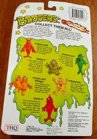 1990 VINTAGE BOOGERS FROM THE PLANET NOSE - THQ STILL - EXTREMELY RARE 2