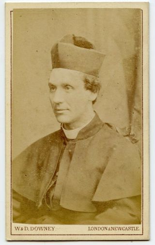 Priest,  Vintage Religious Cdv Photo By Downey,  London & Newcastle Uk
